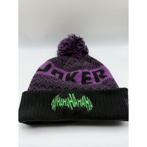 Hat Beanie Tuque Joker Ha Ha Ha With Pom Cuff New Era DC Comics Suicide Squad